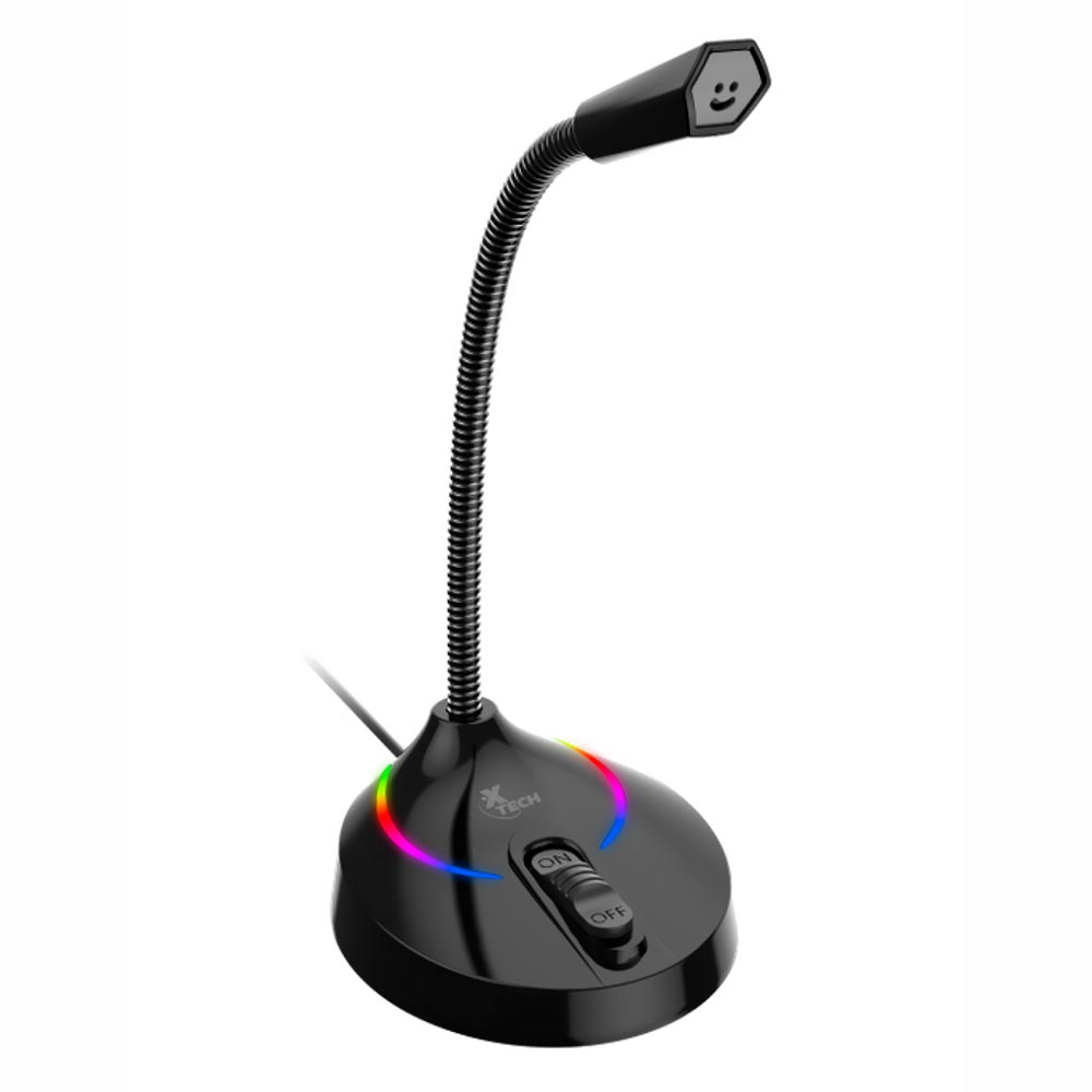 Microfone Xtech XTS680 Glisser Pedestal USB / RGB - Preto