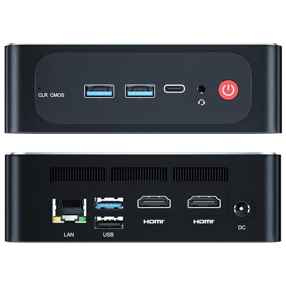 Mini PC Beelink SER5 Pro AMD Ryzen 7 5850H de 3.2GHz / 32GB de RAM / 500GB SSD - Preto