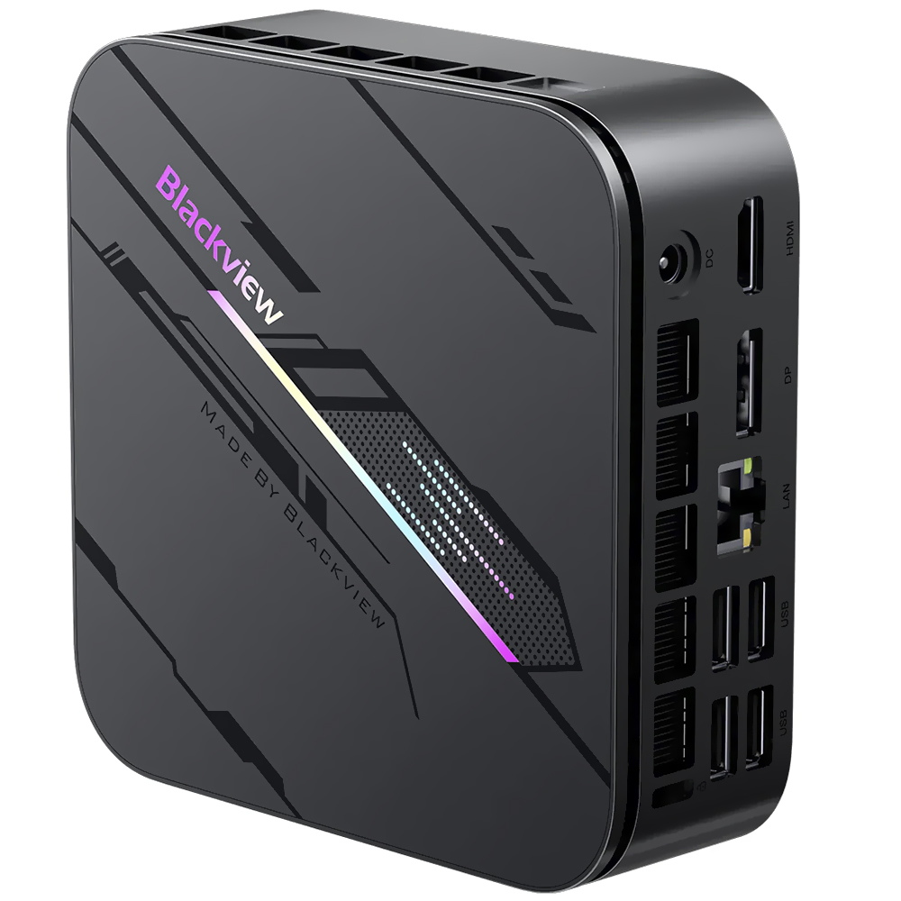 Mini PC Blackview MP100 Pro Intel Core i5 12450H de 2.0GHz / 16GB de RAM / 512GB SSD / Win11Pro - Cinza