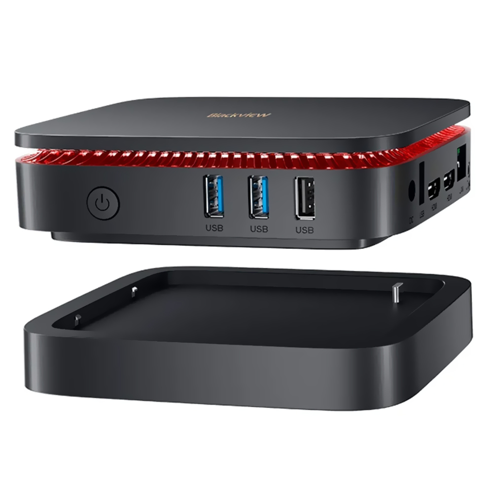 MINI PC BLACKVIEW MP60 ALDER LAKE N95 1.7GHZ/16GB/512GB SSD/HDMI/USB3.2/AUDIO/WIFI6/BT/W11 PRETO