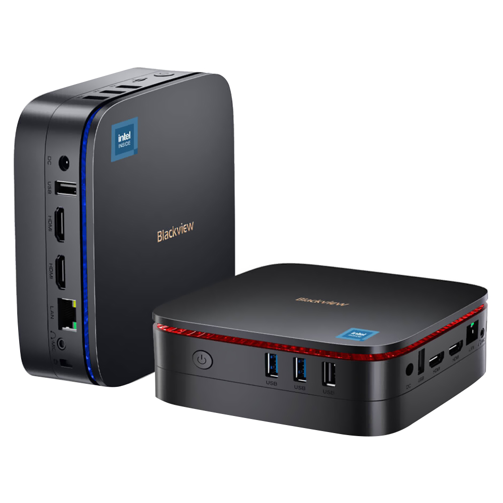 MINI PC BLACKVIEW MP60 ALDER LAKE N95 1.7GHZ/16GB/512GB SSD/HDMI/USB3.2/AUDIO/WIFI6/BT/W11 PRETO