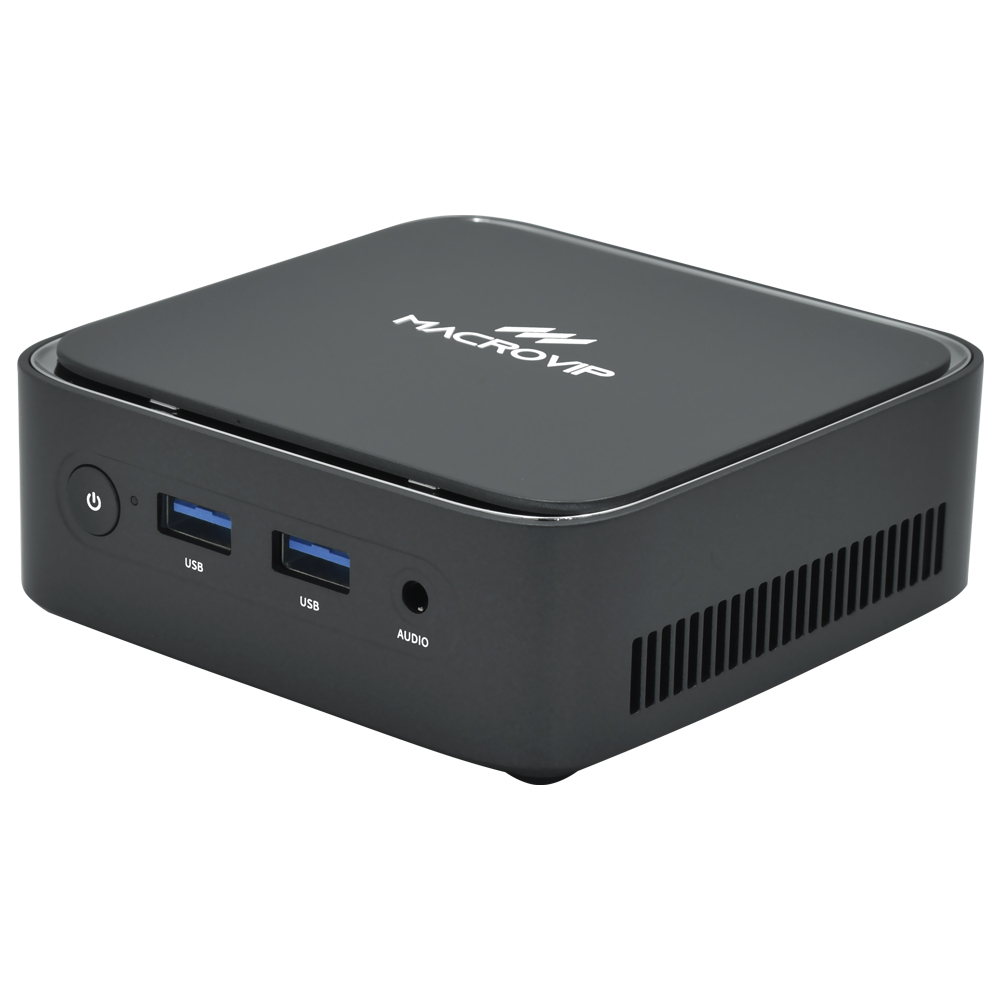 Mini PC Macrovip nanoBOX C1 Intel N100 de 0.8GHz / 8GB de RAM / 512GB SSD / Win11Pro - Preto