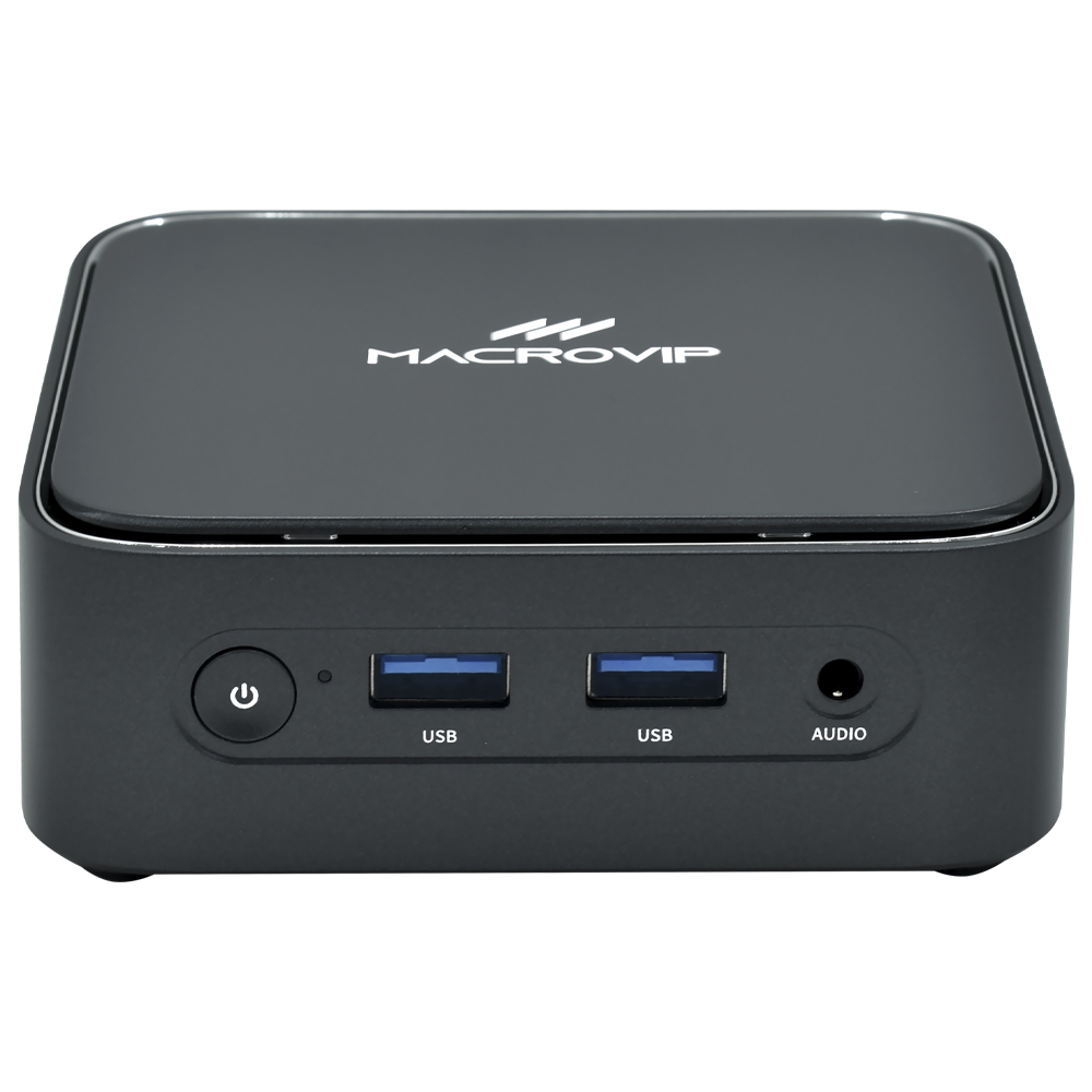 Mini PC Macrovip nanoBOX C1 Intel N100 de 0.8GHz / 8GB de RAM / 512GB SSD / Win11Pro - Preto