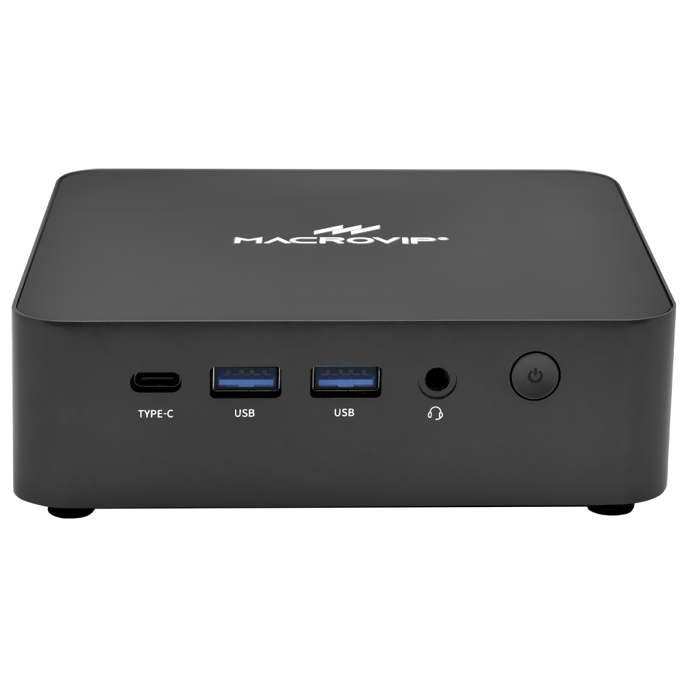 MINI PC MACROVIP NANOBOX K1 I3-1215U 1.2GHZ/8GB DDR4/512GB SSD/DP/HDMI/TYPE-C/USB3.0/BT/WIFI/W11PRO PRETO MV-MPK1I31215U8G512GB
