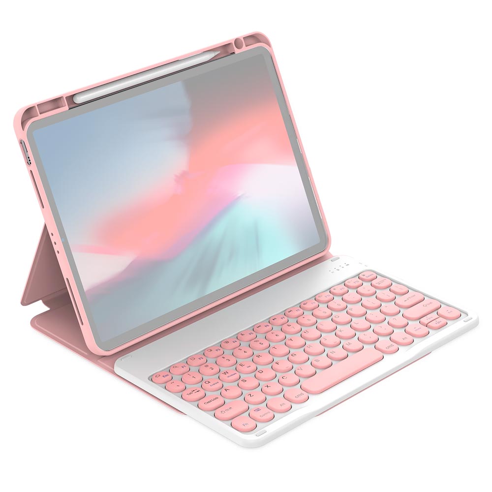 Capa para Ipad Wiwu Protective Keyboard Case Com Teclado 10.2" / 10.5" - Rosa