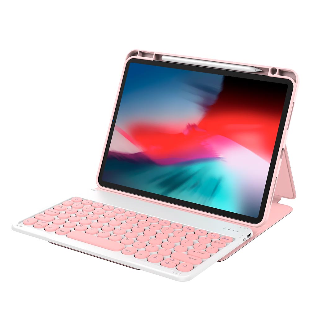 Capa para Ipad Wiwu Protective Keyboard Case Com Teclado 10.2" / 10.5" - Rosa