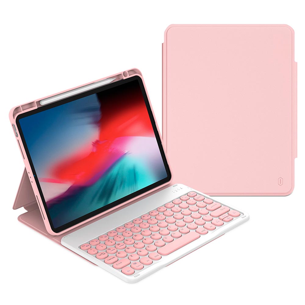 Capa para Ipad Wiwu Protective Keyboard Case Com Teclado 10.2" / 10.5" - Rosa