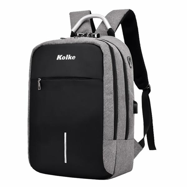 Mochila Anti-Roubo para Notebook Kolke KVM-338 15.6" - Cinza Claro