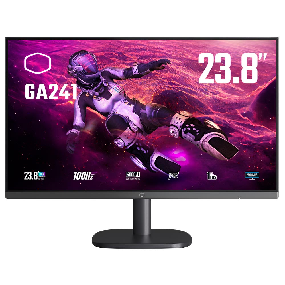 Monitor Gamer Cooler Master GA241 23.8" Full HD LED 100Hz / 1 Ms - Preto