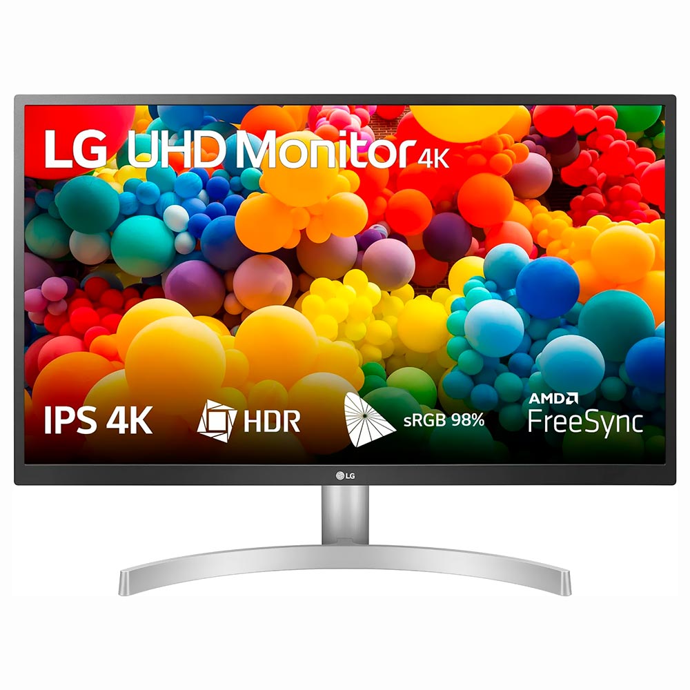 Monitor Gamer LG 27UL500-W 27” Ultra HD IPS LED 60Hz / 5Ms - Branco 