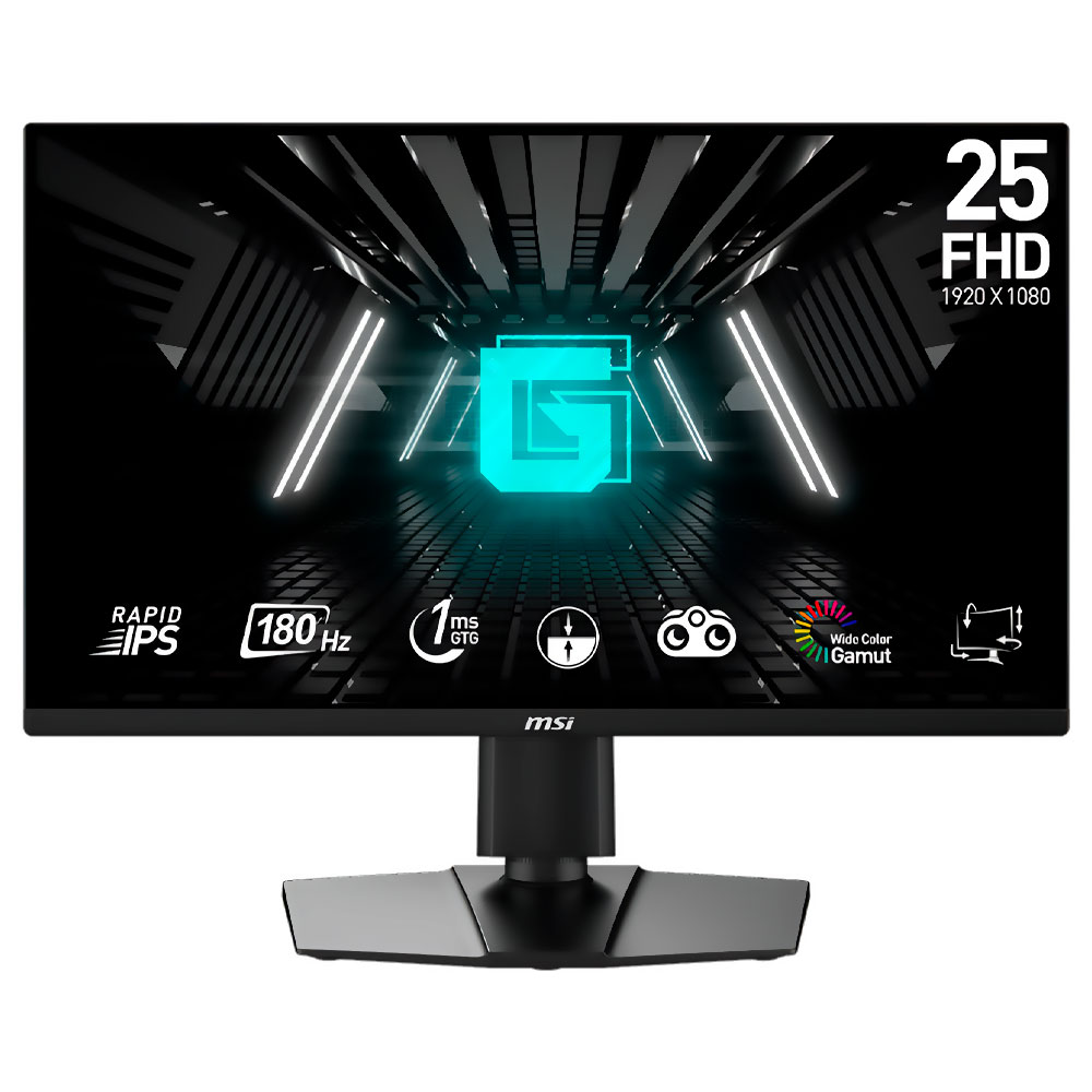 Monitor Gamer MSI G255PF E2 25" Full HD LED 180Hz / 1Ms - Preto