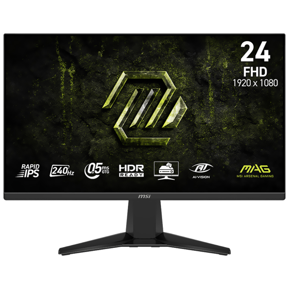 Monitor Gamer MSI Mag 245F X24 3BC8 23.8" Full HD Rapid IPS 240Hz / 0.5Ms - Preto
