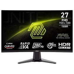 Monitor Gamer MSI Mag 276CXF 27" Full HD Curvo LCD 280Hz / 0.5Ms - Preto