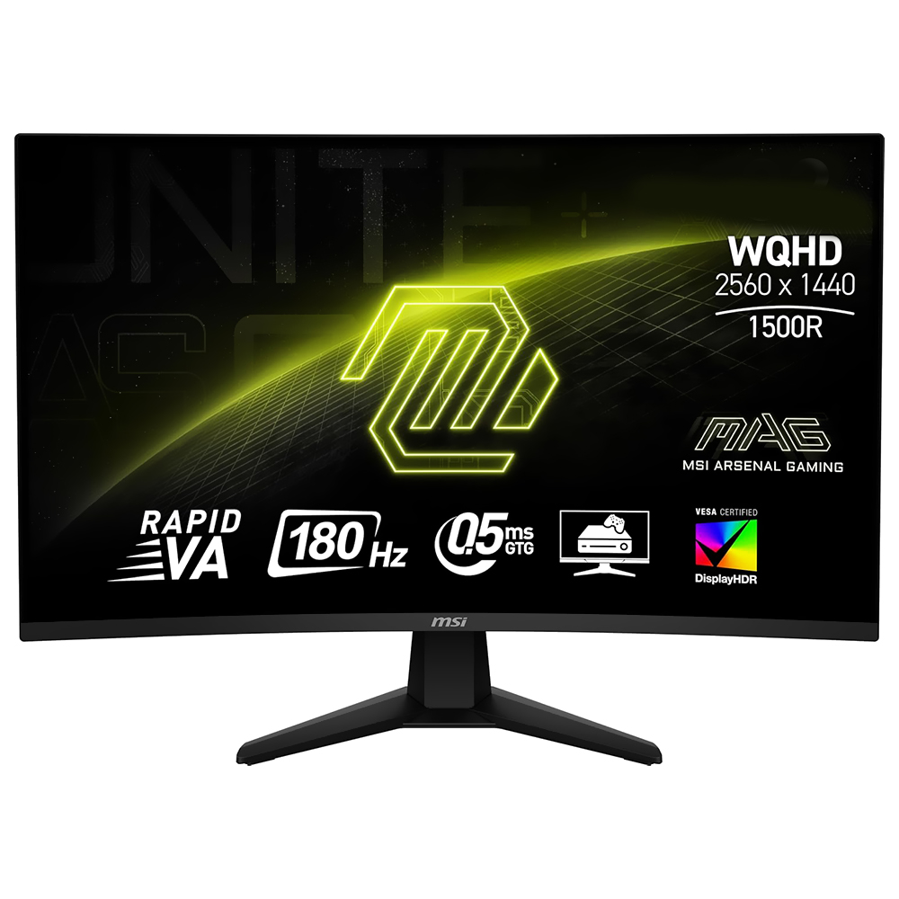 Monitor Gamer MSI Mag 32CQ6F 31.5" WQHD VA 180Hz / 0.5Ms - Preto