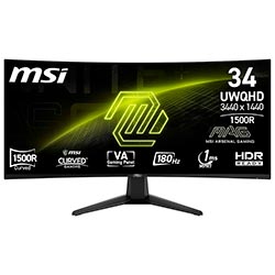 Monitor Gamer MSI Mag 346CQ 34" UWQHD Curvo 180Hz / 1Ms - Preto