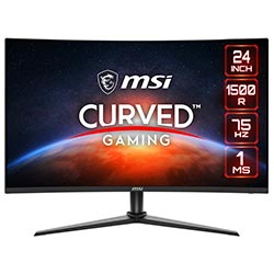 Monitor Gamer MSI Optix G243CV 24" Full HD LED Curvo 75Hz / 1Ms - Preto