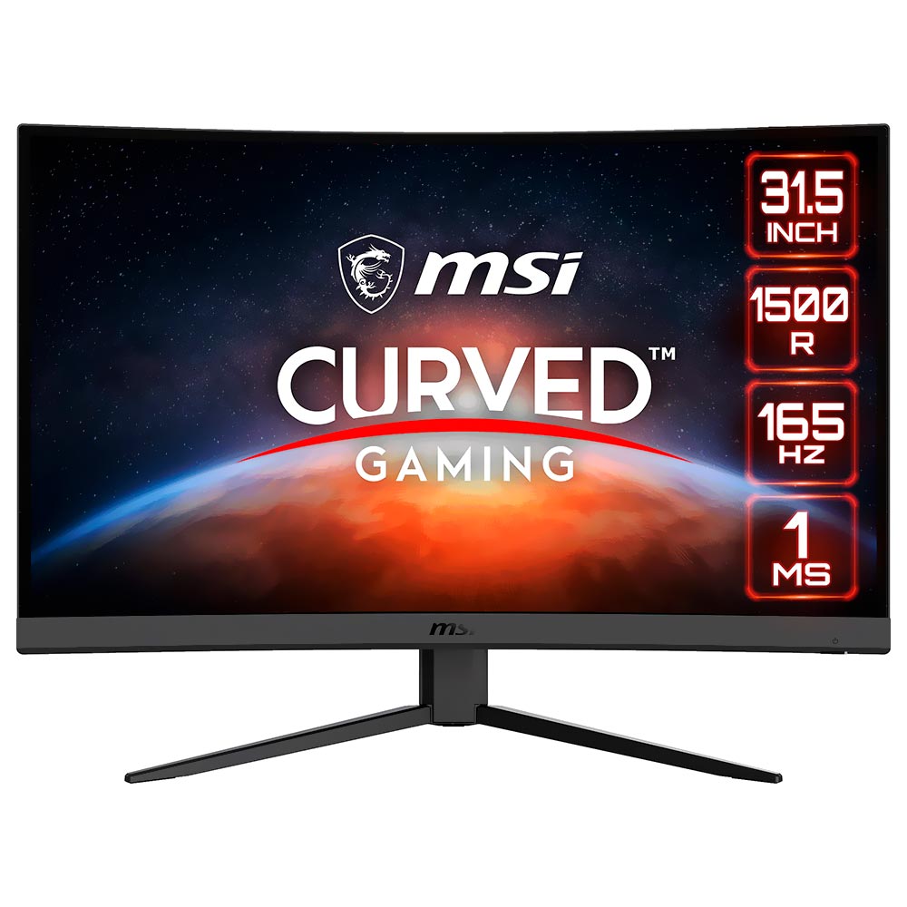 Monitor Gamer MSI Optix G32C4X 31.5" Full HD LED Curvo 250Hz / 1Ms - Preto