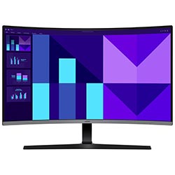 Monitor Gamer Samsung Essential S3 LS32D396GAN 32" Full HD Curvo VA 100Hz - Preto