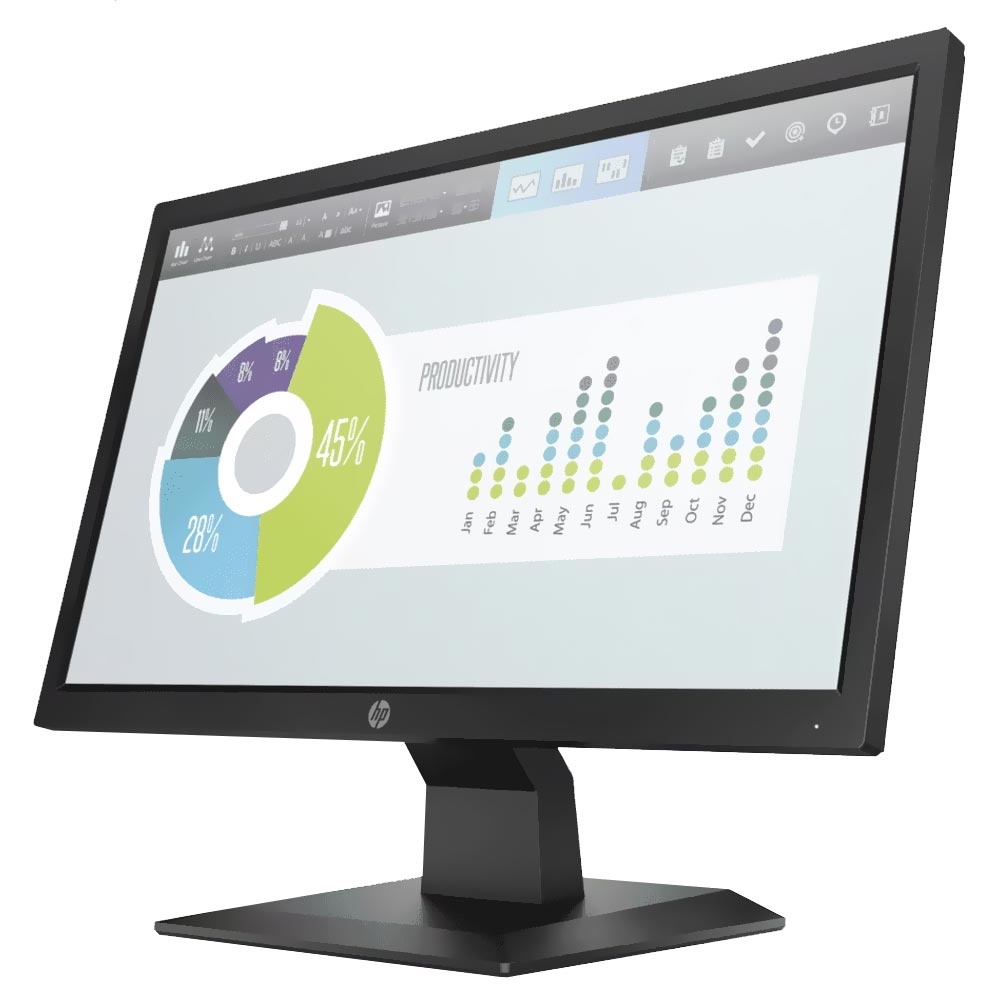 Monitor HP P204V 19.5" HD LED / 5Ms - Preto