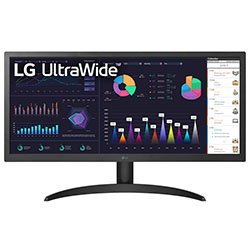 Monitor LG 26WQ500-B UltraWide 26" Full HD IPS LED 75Hz / 5Ms - Preto