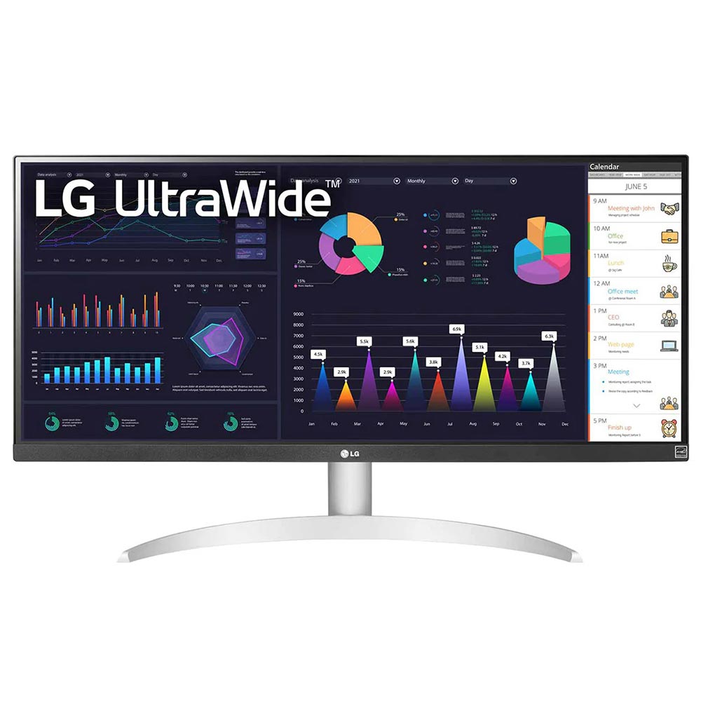 Monitor LG UltraWide 29WQ600-W 29" Full HD IPS LED 75Hz / 1Ms - Preto / Branco