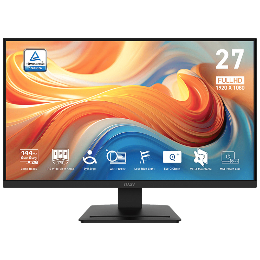 Monitor MSI Pro MP273L E14 3PE2 27" Full HD 144Hz / 4Ms - Preto