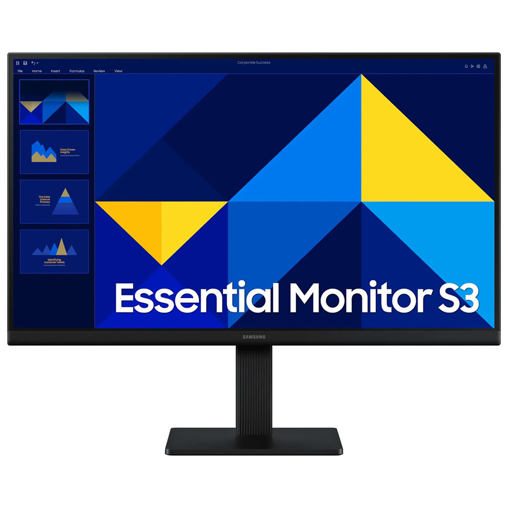 Monitor Samsung Essential S3 LS24D300GA 23.8" FHD IPS 100Hz / 5Ms - Preto