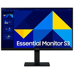 Monitor Samsung Essential S3 LS24D300GAN 23.8" FHD IPS 100Hz / 5Ms - Preto