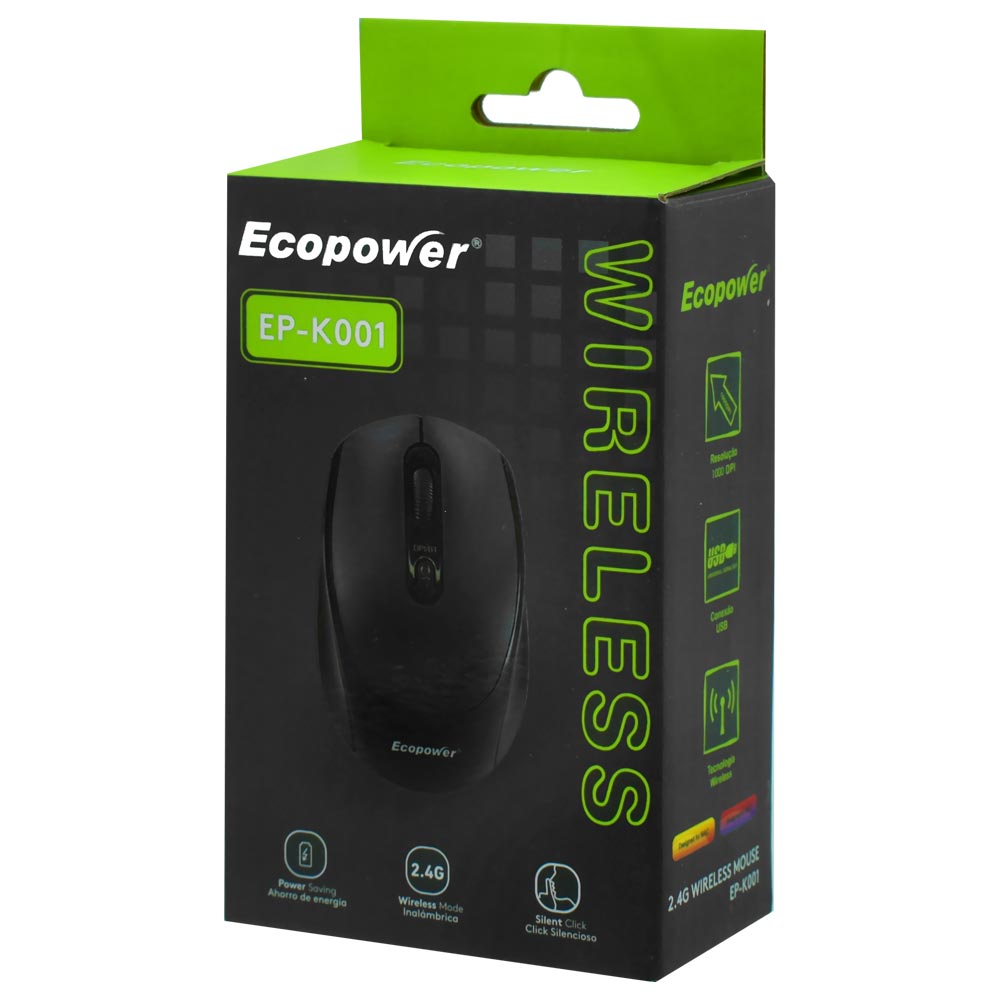 Mouse Ecopower EP-K001 Wireless - Branco