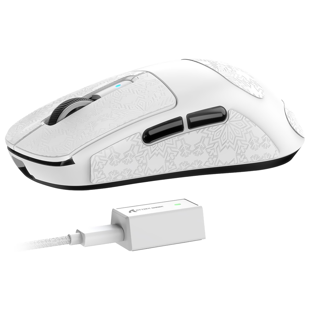 Mouse Gamer Attack Shark R6 Wireless / Bluetooth - Branco