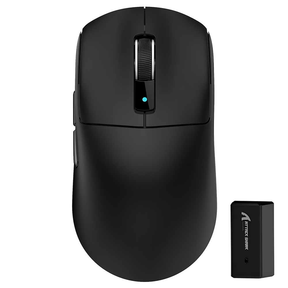 Mouse Gamer Attack Shark R6 Wireless / Bluetooth - Preto
