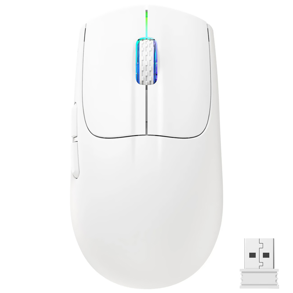 Mouse Gamer Attack Shark X5 Wireless / Bluetooth / RGB - Branco (GBT-26245-2010)