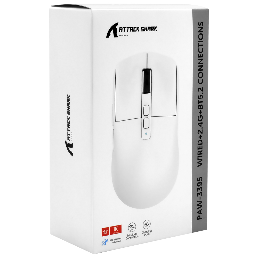 Mouse Gamer Attack Shark X6 Wireless / Bluetooth - Preto