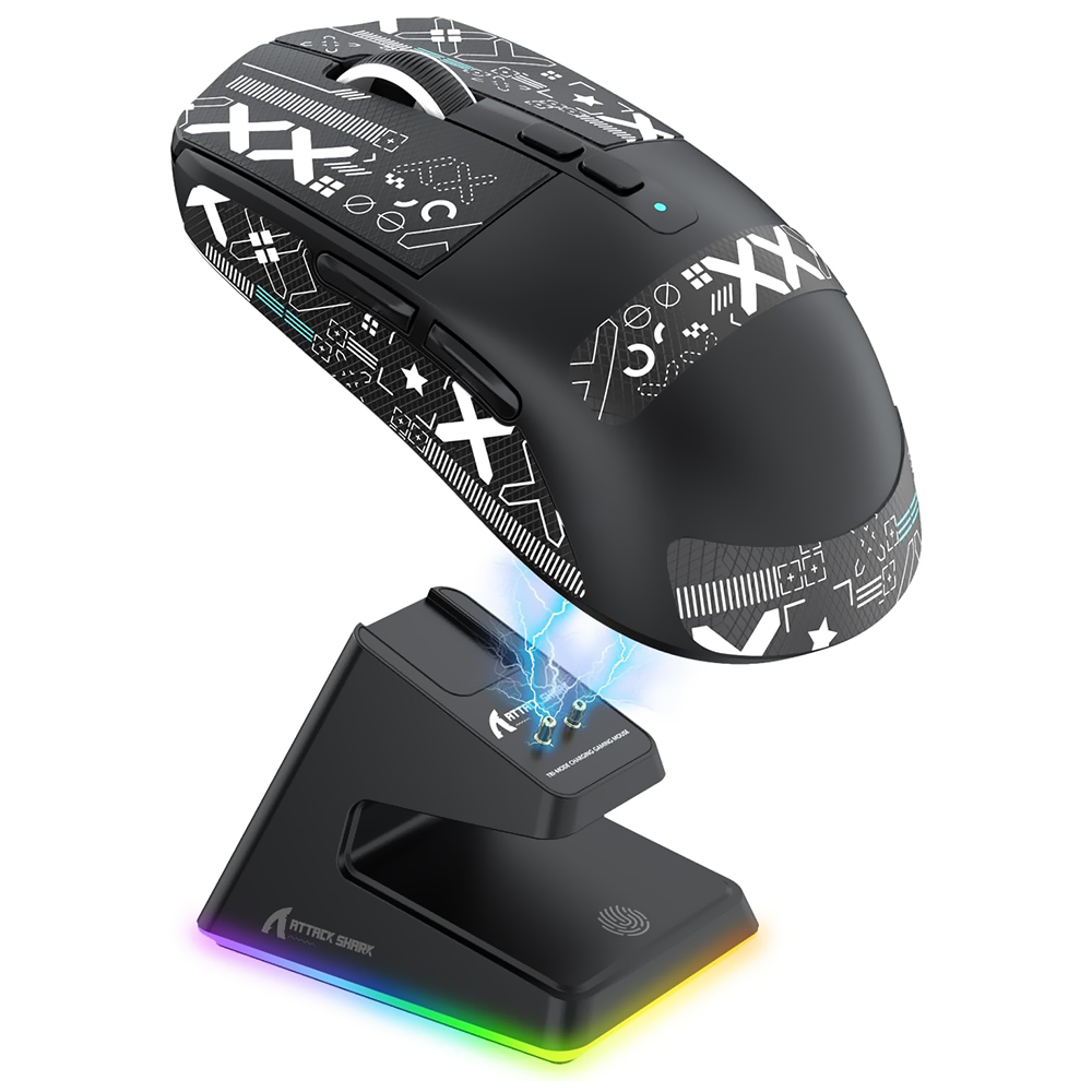 Mouse Gamer Attack Shark X6 Wireless / Bluetooth - Preto