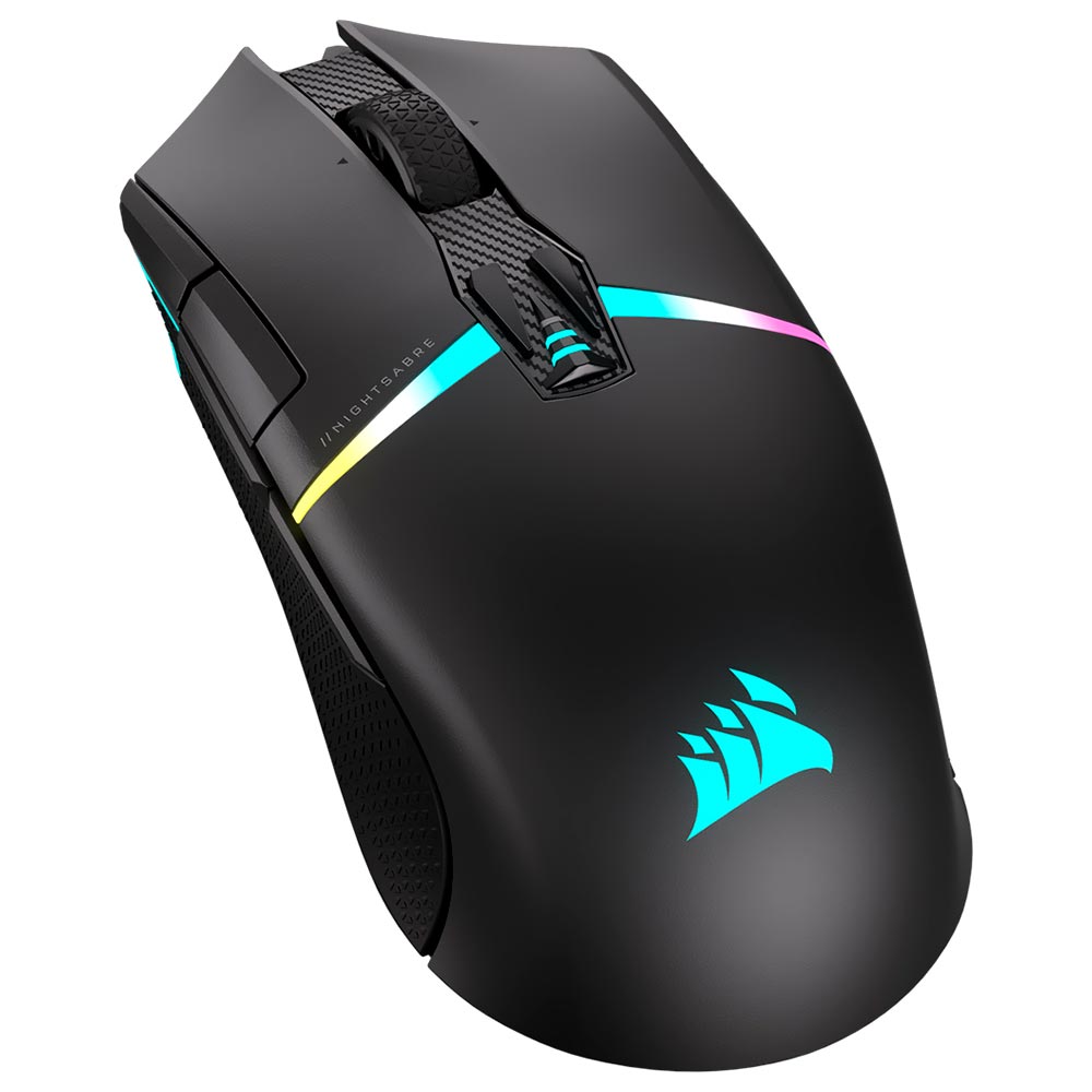 Mouse Gamer Corsair Nightsabre Wireless / RGB - Preto (CH-931B011-NA)