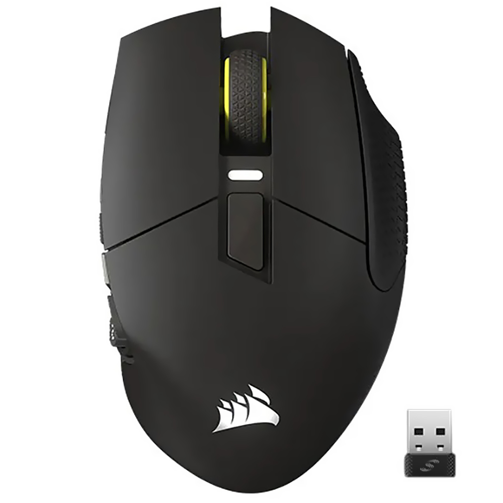 Mouse Gamer Corsair Scimitar Elite SE MMO Wireless - Preto / Amarelo (CH-9314415-WW)