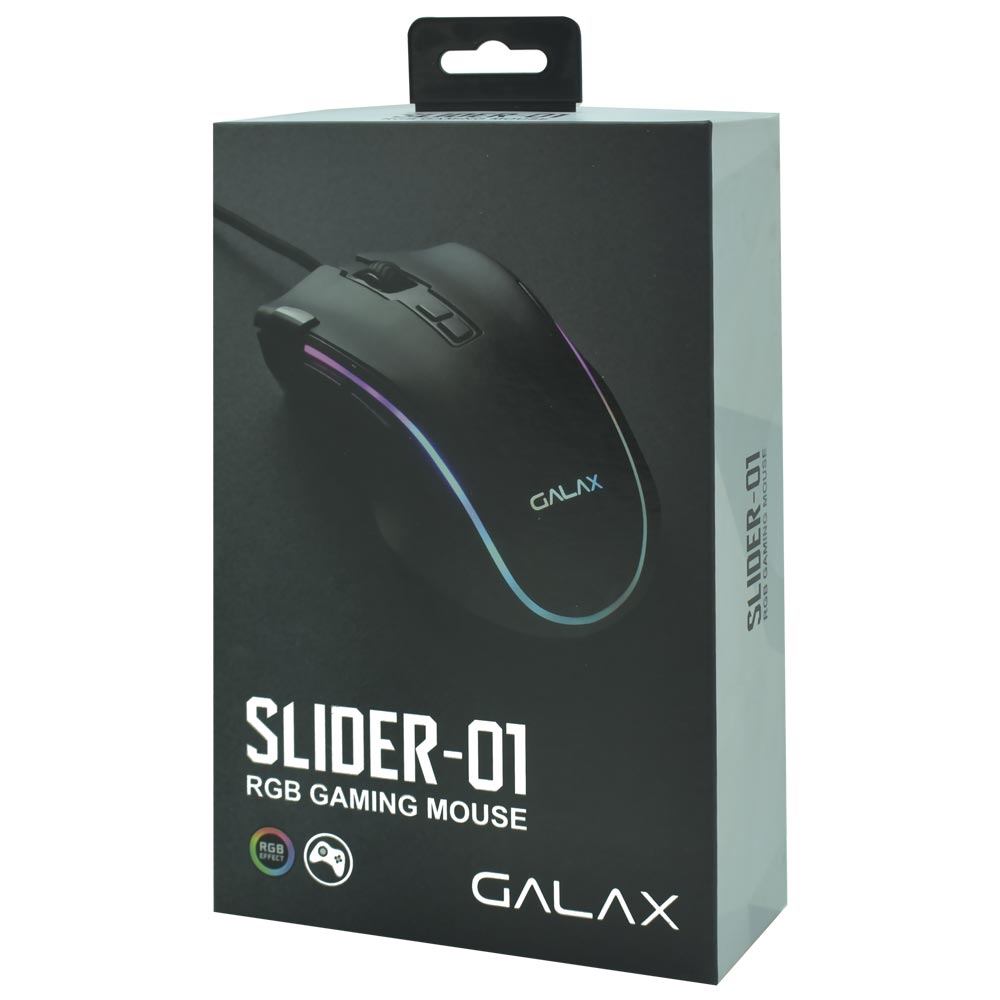 Mouse Gamer Galax SLIDER-01 USB / RGB - Preto