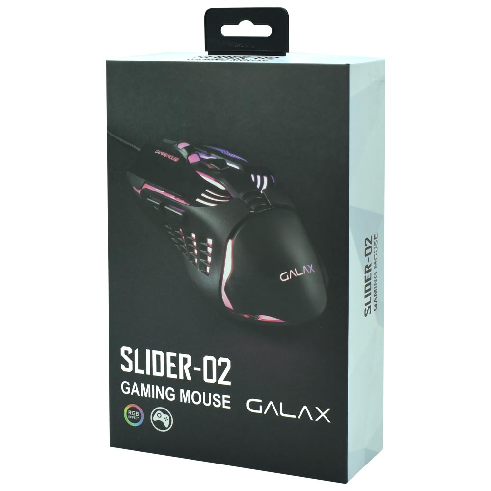 Mouse Gamer Galax SLIDER-02 USB / RGB - Preto