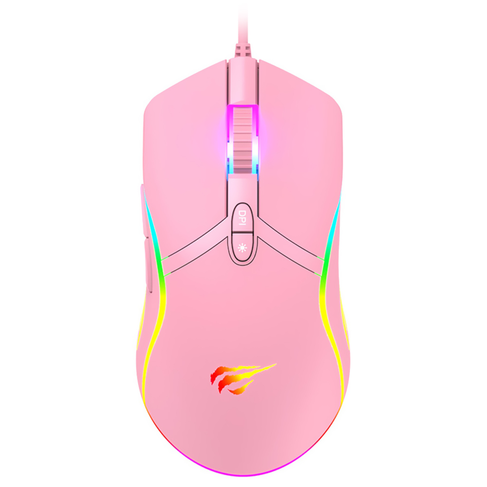 Mouse Gamer Havit Gamenote HV-MS1026 USB / RGB - Rosa