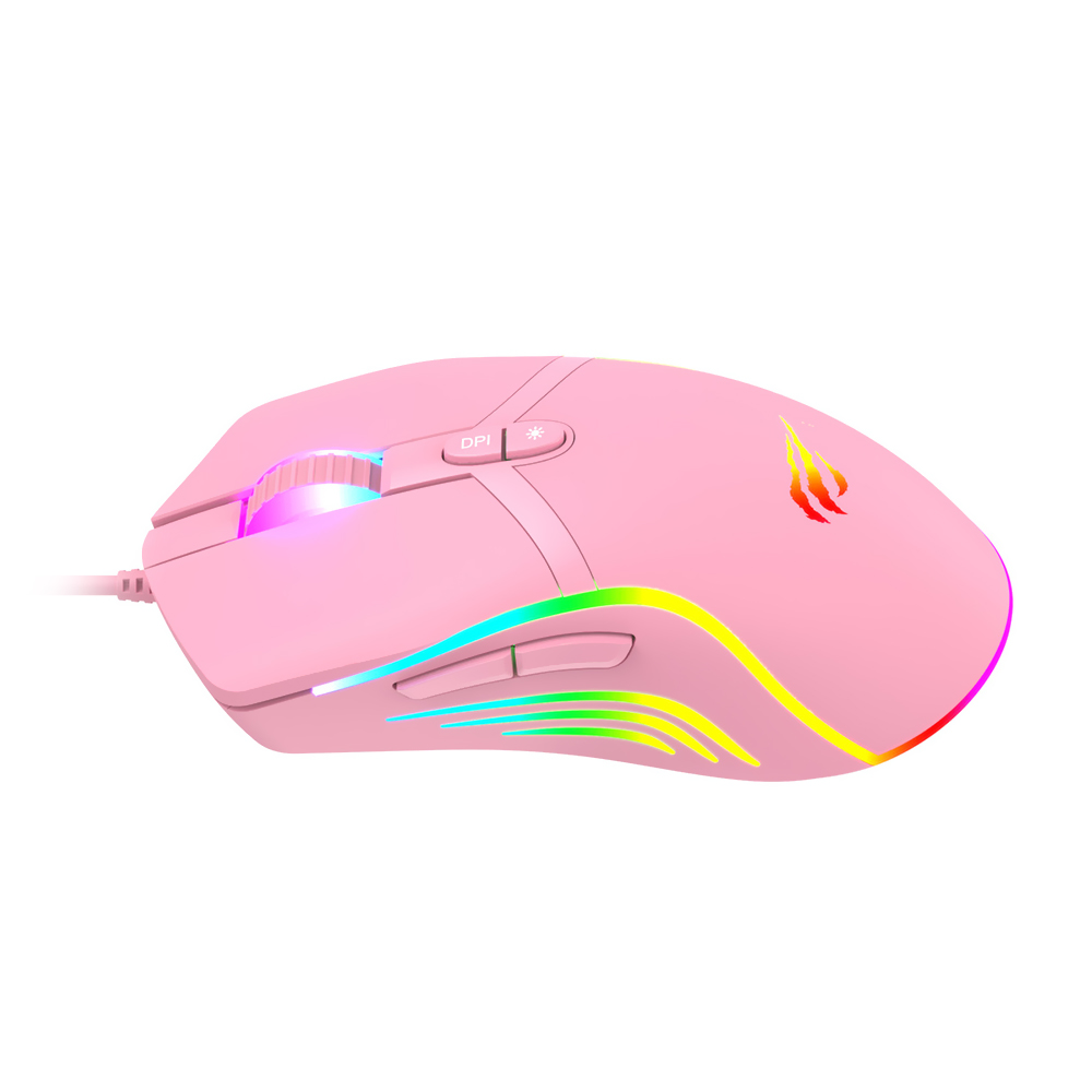 Mouse Gamer Havit Gamenote HV-MS1026 USB / RGB - Rosa