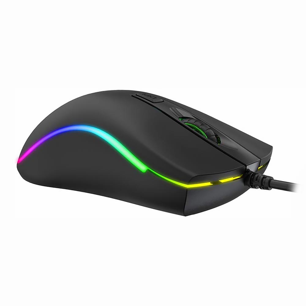 Mouse Gamer Havit HV-MS72 USB / RGB - Preto / Cinza