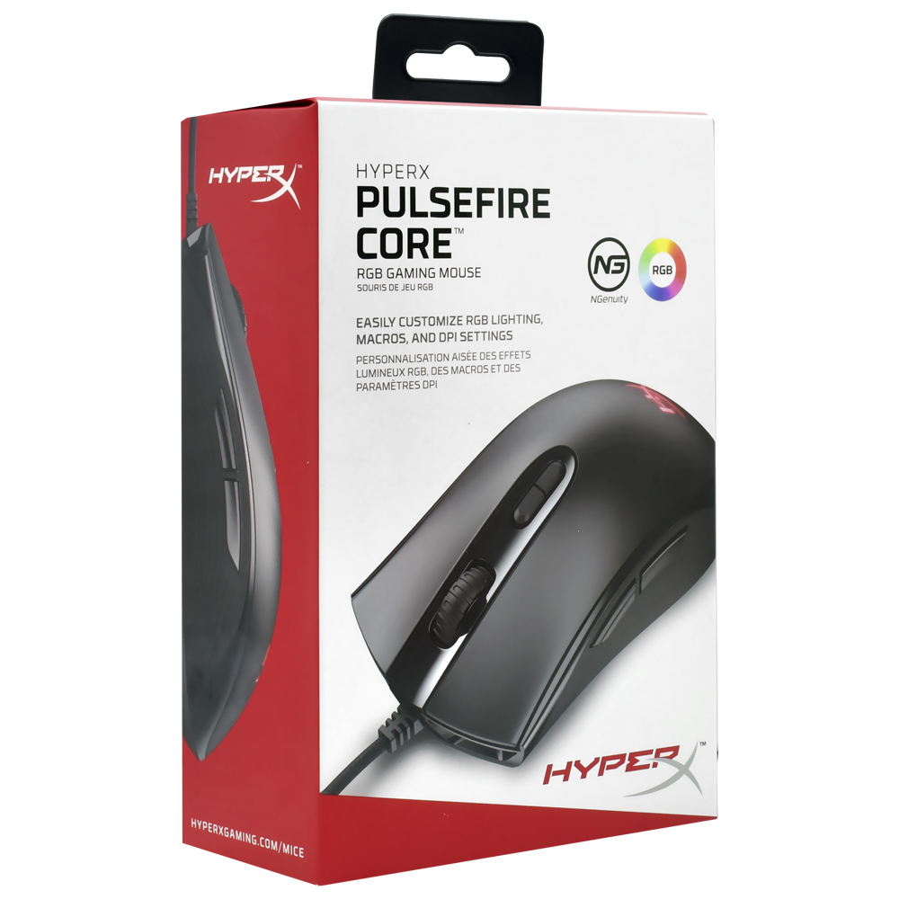 Mouse Gamer Hyperx Pulsefire Core USB / RGB - Preto (HX-MC004B)