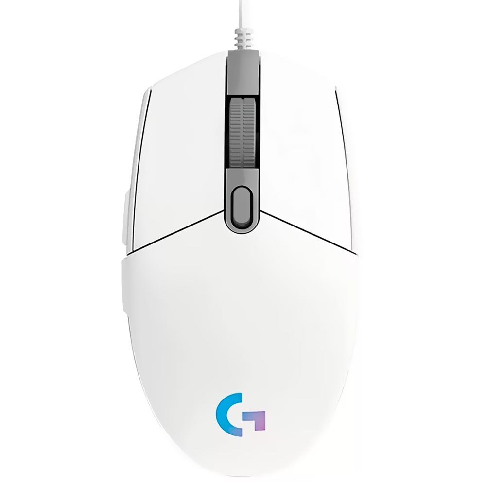 Mouse Gamer Logitech G203 Lightsync USB / RGB - Branco (910-005794)