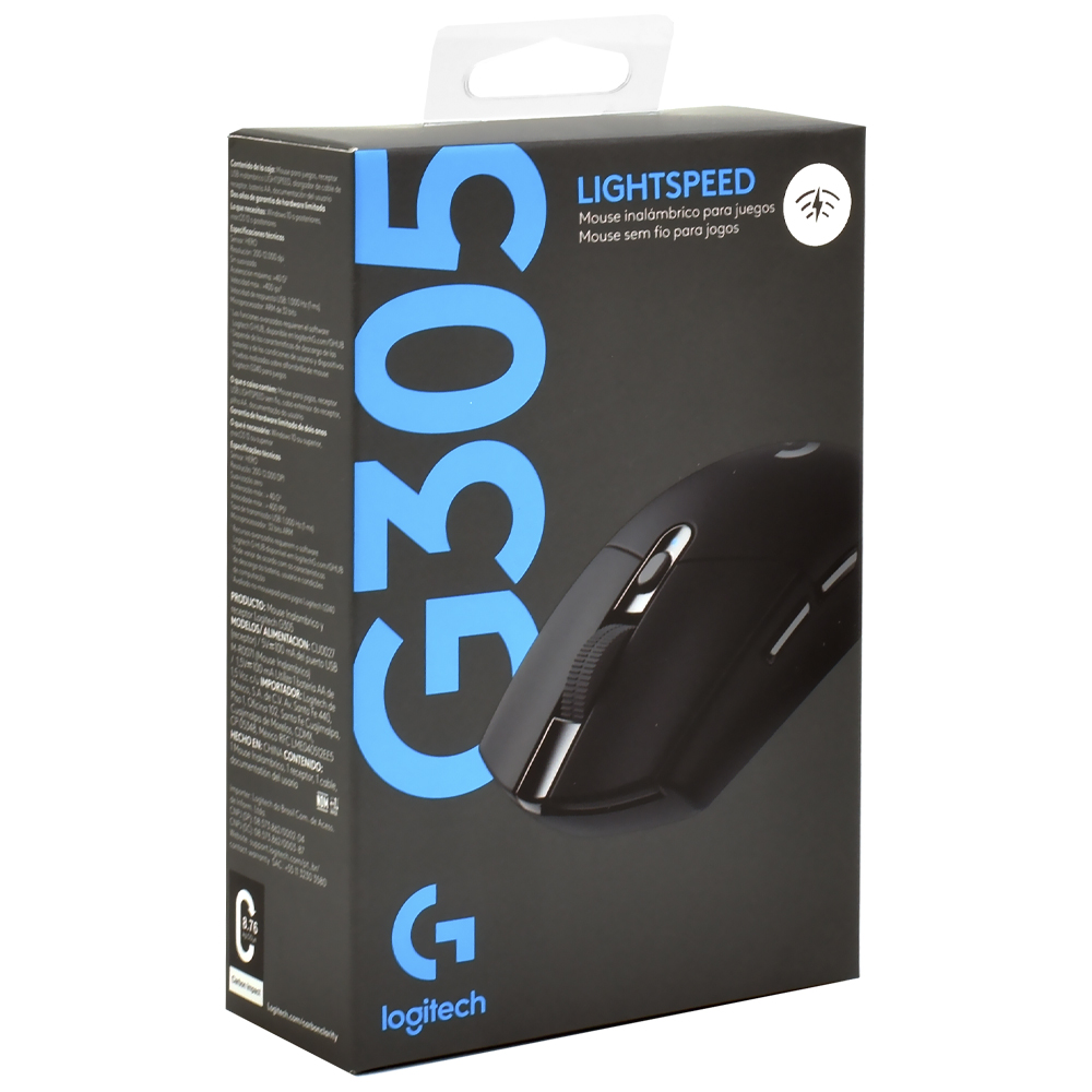 Mouse Gamer Logitech G305 Lightspeed Wireless - Preto (910-005281)