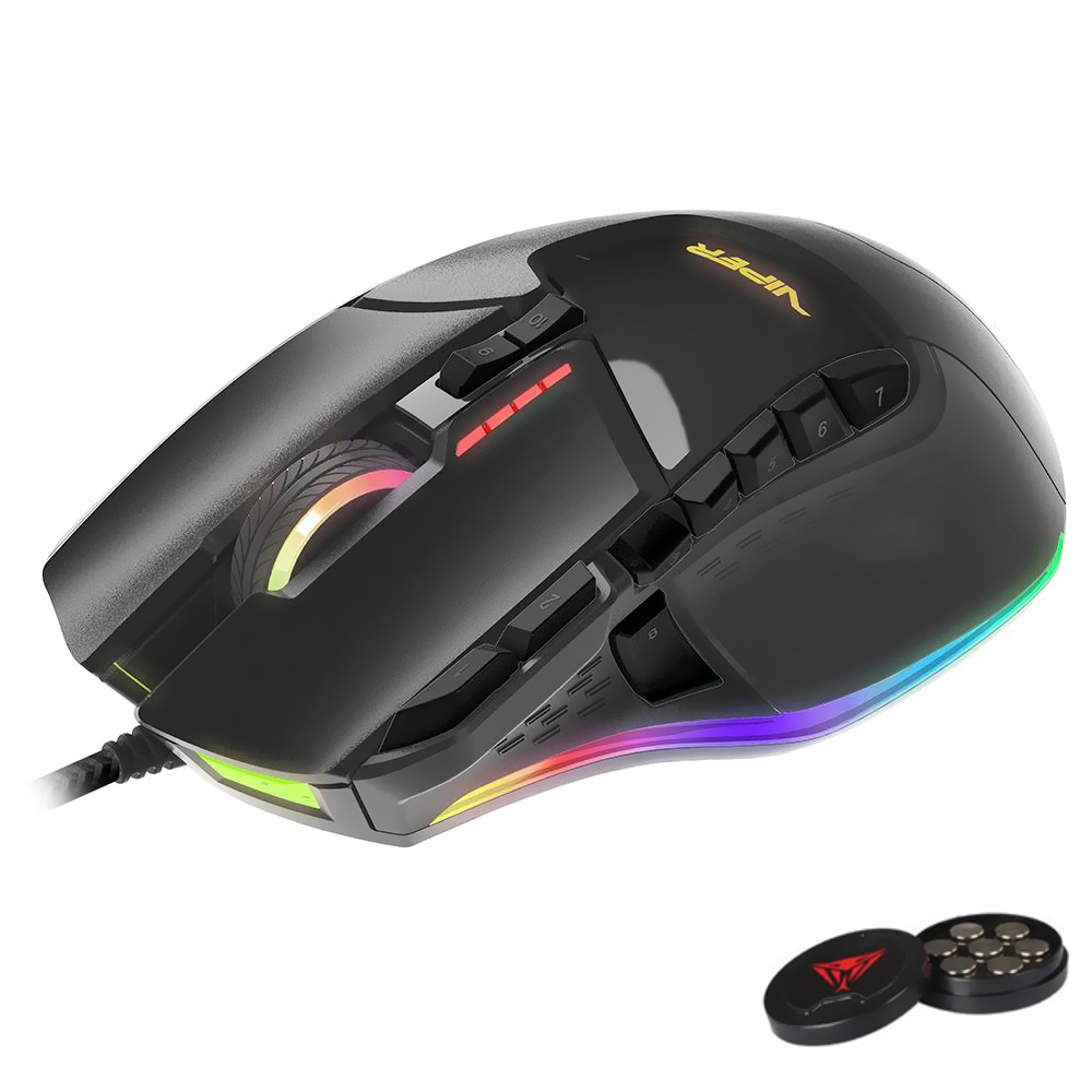 Mouse Gamer Patriot Viper V570 Blackout USB / RGB - Preto