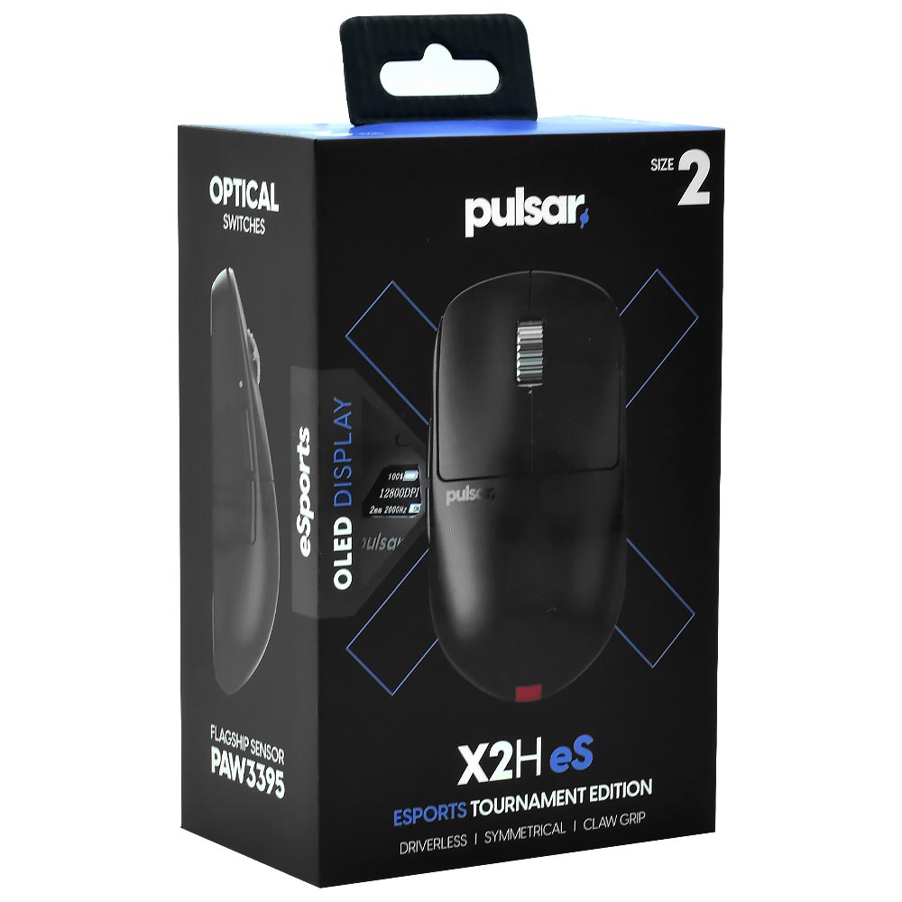 Mouse Gamer Pulsar X2HES Medium Size2 Wireless - Preto (PX2HES21)