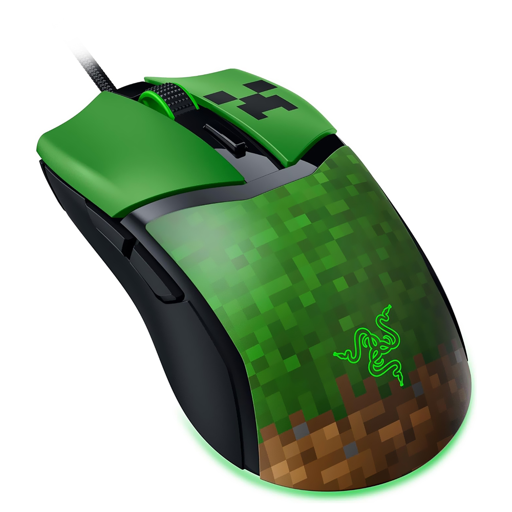 Mouse Gamer Razer Cobra Minecraft Edition USB / RGB - Verde (RZ01-04650200-R3M1)
