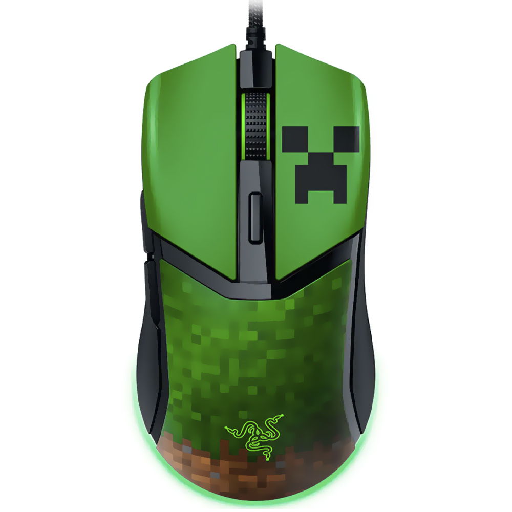 Mouse Gamer Razer Cobra Minecraft Edition USB / RGB - Verde (RZ01-04650200-R3M1)