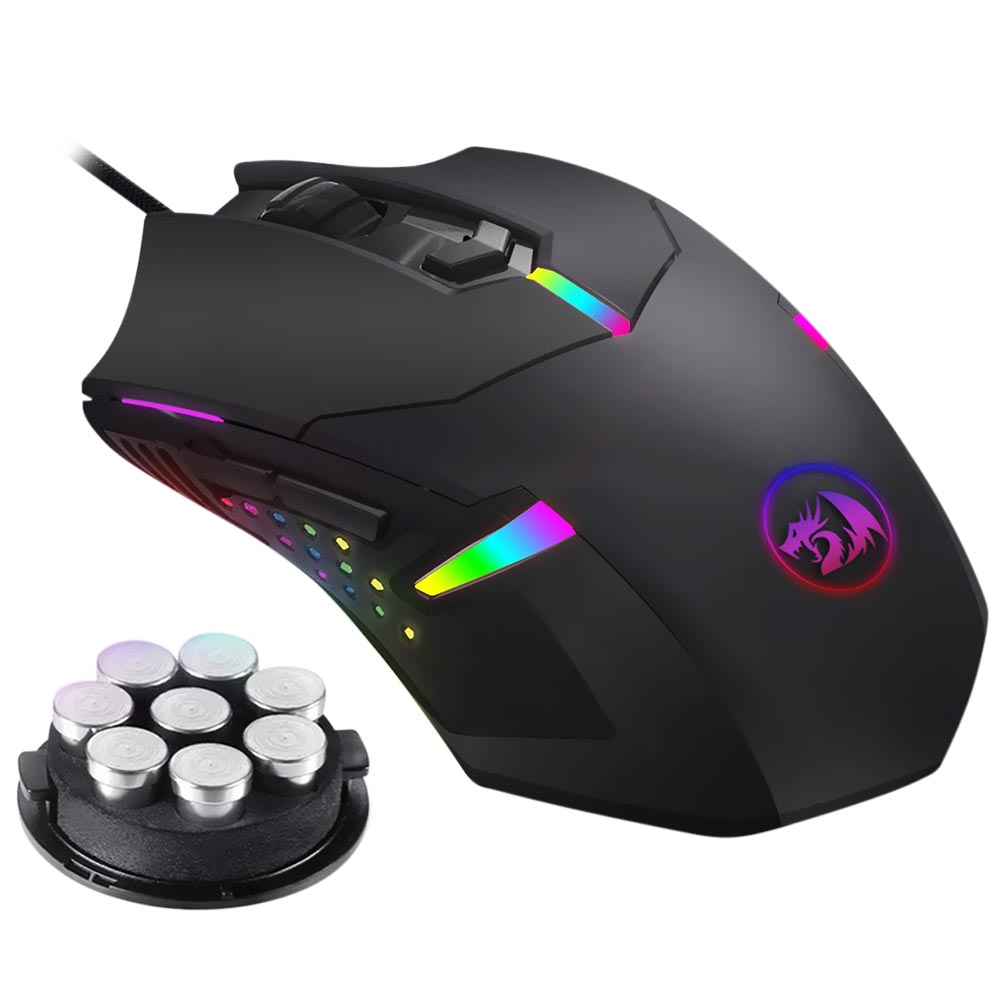 Mouse Gamer Redragon M601 Centrophorus2 USB / RGB - Preto