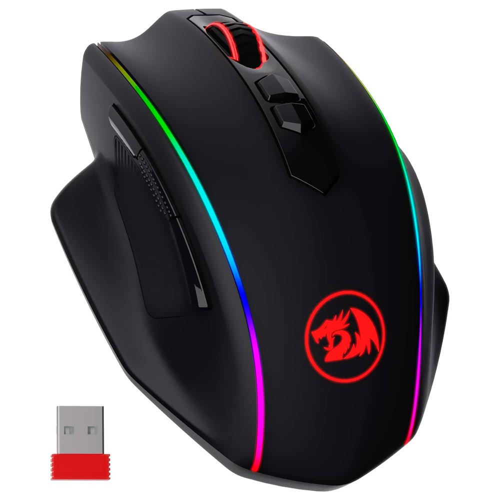 Mouse Gamer Redragon M686RGB Vampire Elite Wireless - Preto